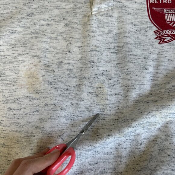 Vintage McGregor‎ Retro Sports Crewneck Henley Sweatshirt Mens XXL Grey Red - Picture 6 of 12